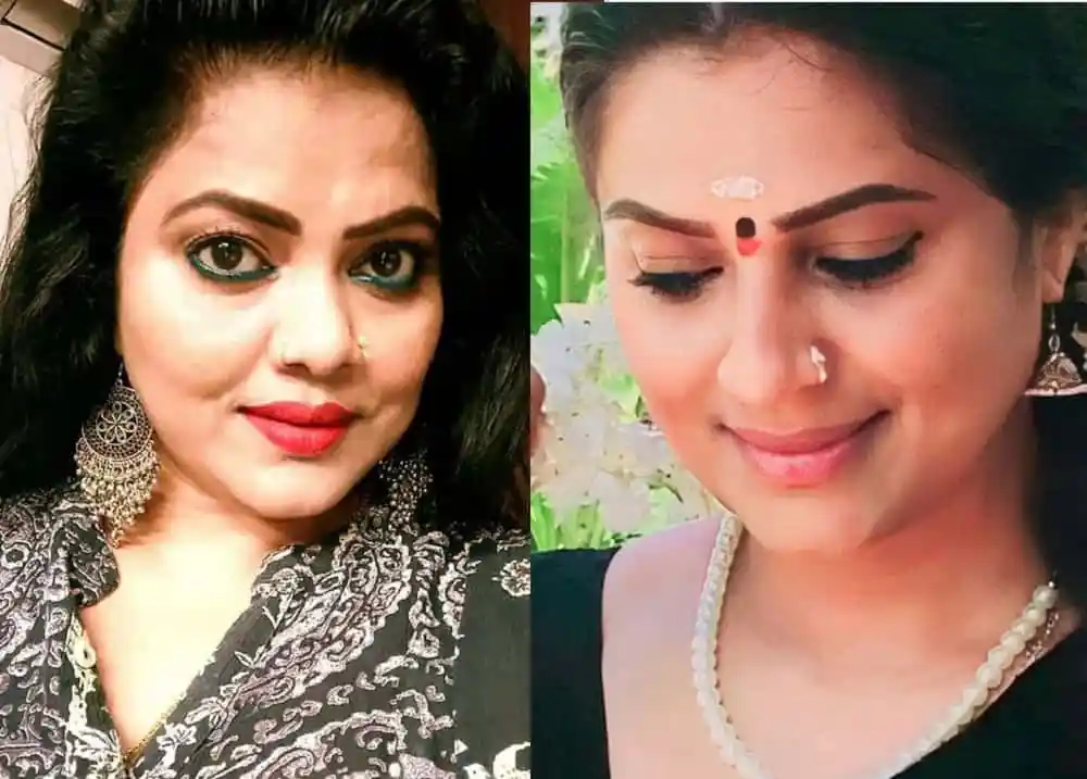 দুটি মহিলার ছবি, একজন চোখে চোখে, অন্যজন মুখে হাসি. Channel i News - চ্যানেল আই নিউজ