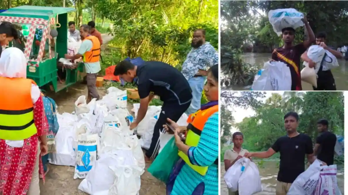 বানভাসি মানুষের জন্য ঢাকায় ত্রাণ বিতরণ, স্বেচ্ছাসেবকরা সহায়তা করছে. Channel i News - চ্যানেল আই নিউজ