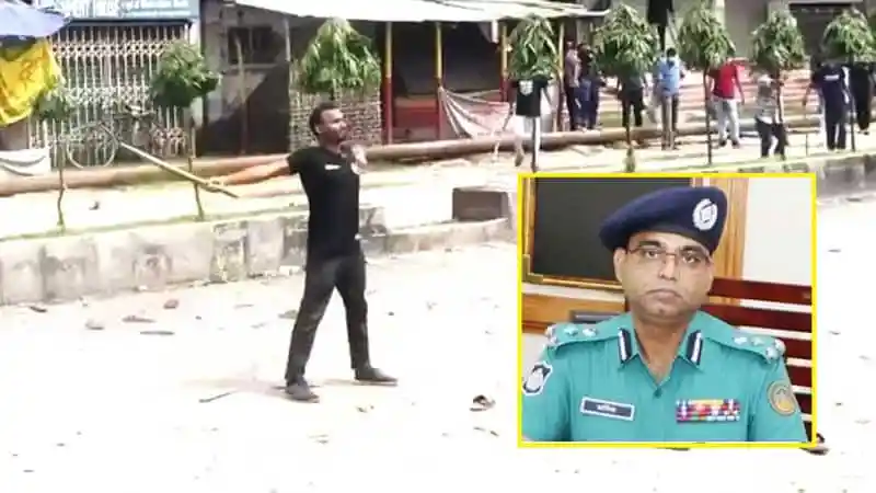 রংপুরে পুলিশ কর্মকর্তার ছবি, পুলিশি ইউনিফর্মে একজন পুলিশ কর্মকর্তা. Channel i News - চ্যানেল আই নিউজ