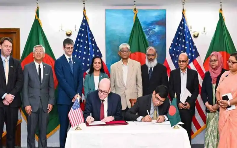 বাংলাদেশ ও যুক্তরাষ্ট্রের মধ্যে অর্থনৈতিক সহায়তা চুক্তি স্বাক্ষর. Channel i News - চ্যানেল আই নিউজ