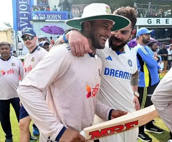 সাকিব আল হাসান ও বিরাট কোহলি ক্রিকেট মাঠে একসঙ্গে হাসিমুখে. Channel i News - চ্যানেল আই নিউজ