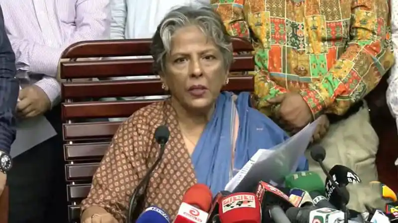 শারমীন মুরশিদ সংবাদ সম্মেলনে বক্তব্য দিচ্ছেন. Channel i News - চ্যানেল আই নিউজ