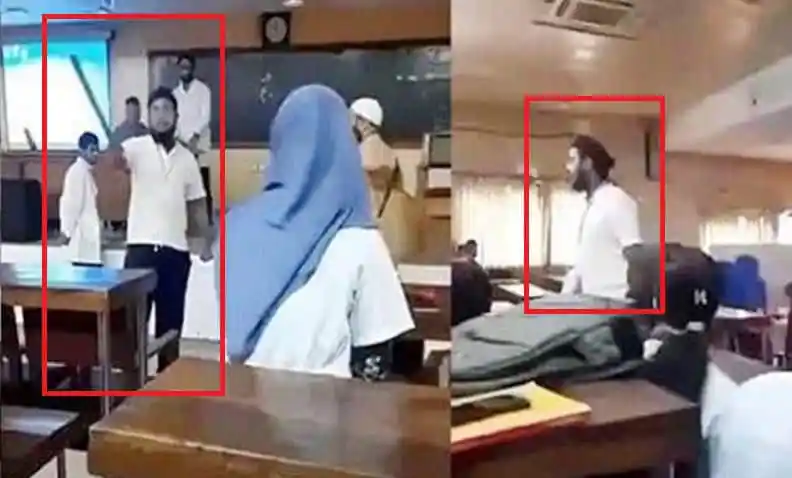 শিক্ষা প্রতিষ্ঠানে যুবকের লাঠি হাতে প্রবেশের ছবি, ছাত্র-শিক্ষক ও শিক্ষার্থী উপস্থিত. Channel i News - চ্যানেল আই নিউজ