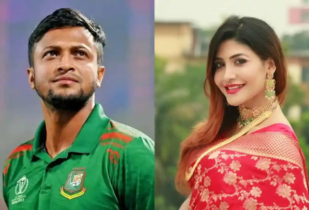 সাকিব ও শ্রাবণ্য এর ছবি, বাংলাদেশ ক্রিকেটার ও উপস্থাপিকা. Channel i News - চ্যানেল আই নিউজ