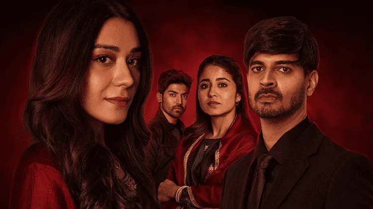 নেটফ্লিক্সের সিরিজের চারজন প্রধান চরিত্রের ছবি, নাটকীয় পরিবেশে. Channel i News - চ্যানেল আই নিউজ