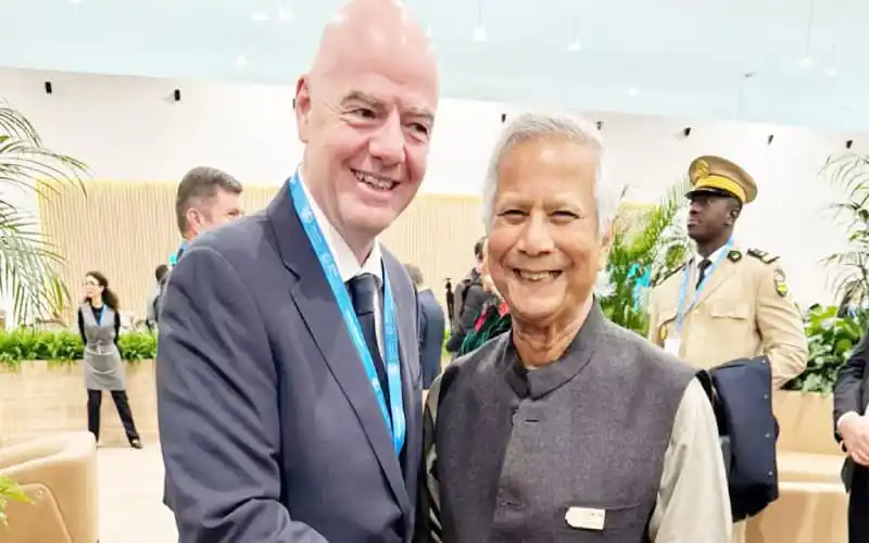ফিফা সভাপতি জেন্ডার পিচাই ও বাংলাদেশের যুব নেতা হাসান আলী হাসান. Channel i News - চ্যানেল আই নিউজ