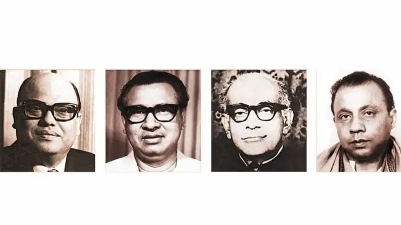 চ্যানেল আই অনলাইন: চারজন বিশিষ্ট ব্যক্তির কালো-সাদা ছবি. Channel i News - চ্যানেল আই নিউজ