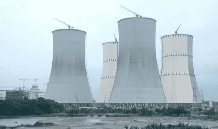 রূপপুর পারমাণবিক বিদ্যুৎকেন্দ্রের কুলিং টাওয়ারগুলো. Channel i News - চ্যানেল আই নিউজ