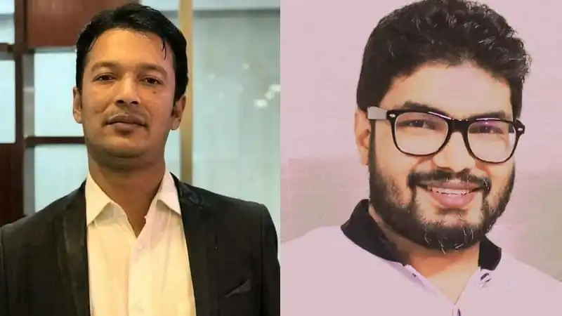 দুটি যুবদল নেতা, একজন হাস্যোজ্জ্বল, অন্যজন শান্ত. Channel i News - চ্যানেল আই নিউজ