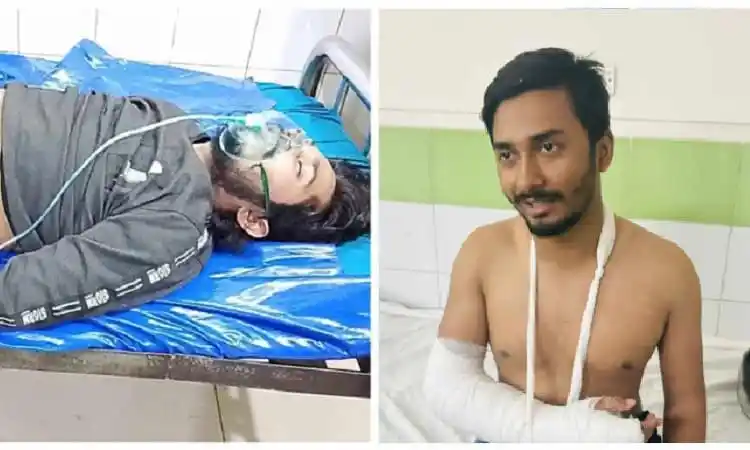 আহত ছাত্রের ছবি, হাসপাতালে চিকিৎসাধীন অবস্থায়. Channel i News - চ্যানেল আই নিউজ