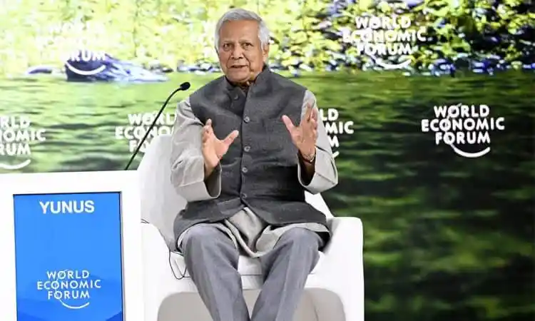 প্রধান উপদেষ্টা বিশ্ব অর্থনৈতিক ফোরামে বক্তব্য দিচ্ছেন. Channel i News - চ্যানেল আই নিউজ