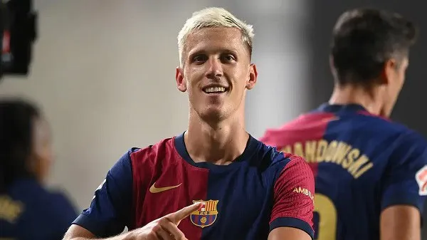 FC Barcelona player smiling during a match or training session. Channel i News - চ্যানেল আই নিউজ