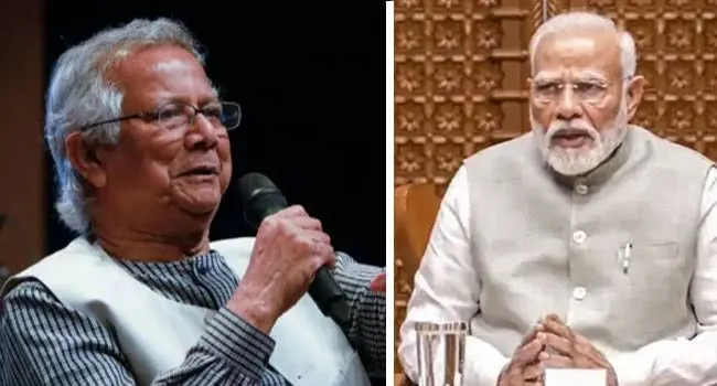 প্রধান উপদেষ্টাকে শুভেচ্ছা জানাচ্ছেন নরেন্দ্র মোদি. Channel i News - চ্যানেল আই নিউজ