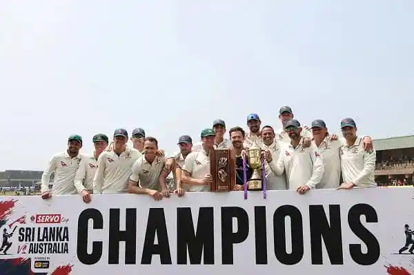 অস্ট্রেলিয়ার ক্রিকেট দল শ্রীলঙ্কায় টেস্ট সিরিজ জয়ের উদযাপন করছে. Channel i News - চ্যানেল আই নিউজ