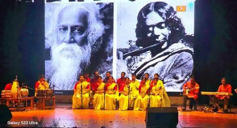 সাংস্কৃতিক সন্ধ্যায় পঞ্চকবির ছবি ও সংগীত পরিবেশনা. Channel i News - চ্যানেল আই নিউজ