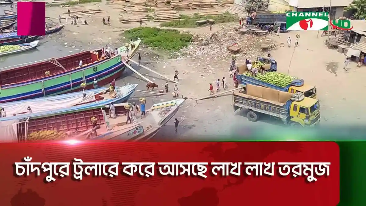 চাঁদপুরে ট্রলার ও ট্রাকের মাধ্যমে তরমুজ পরিবহন।. Channel i News - চ্যানেল আই নিউজ