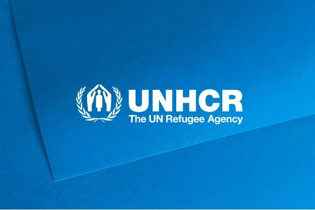 UNHCR লোগো সহ রোহিঙ্গা শরণার্থী সহায়তা বোর্ড. Channel i News - চ্যানেল আই নিউজ