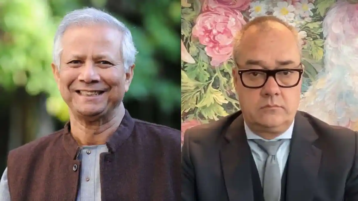 দুই ব্যক্তির ছবি, একজন হাস্যোজ্জ্বল, অন্যজন গম্ভীর. Channel i News - চ্যানেল আই নিউজ