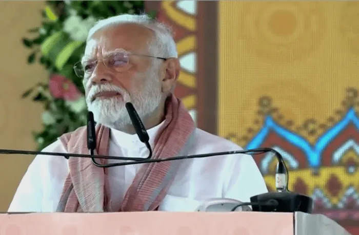 নরেন্দ্র মোদি ভাষণ দিচ্ছেন, ভারতের প্রধানমন্ত্রী. Channel i News - চ্যানেল আই নিউজ