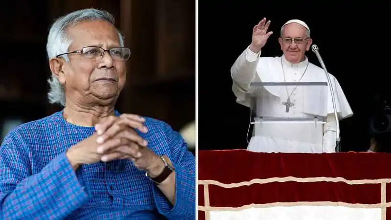 পোপ ফ্রান্সিসের সাথে প্রধান উপদেষ্টার শোক প্রকাশের ছবি. Channel i News - চ্যানেল আই নিউজ