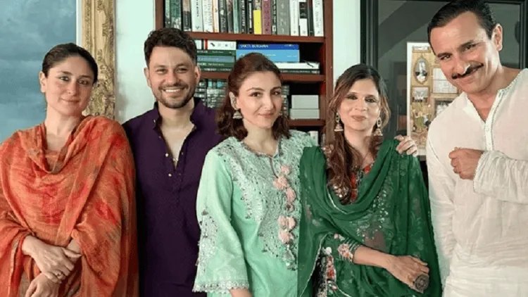 সাইফ-কারিনার পরিবারের ঈদ আড্ডার ছবি, সবাই হাসিমুখে একসঙ্গে।. Channel i News - চ্যানেল আই নিউজ