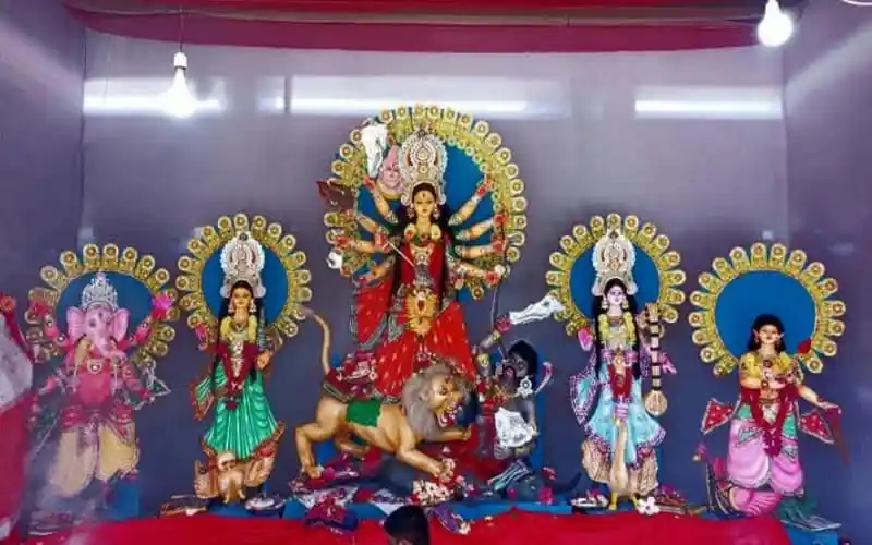 শ্রীমঙ্গলে বাসন্তী পূজা উপলক্ষে দেবী মূর্তি ও প্যান্ডেল সাজানো. Channel i News - চ্যানেল আই নিউজ