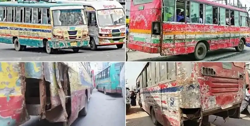 সড়ক থেকে মেয়াদোত্তীর্ণ বাসগুলো তুলে নেওয়া হচ্ছে, অবস্থা খারাপ ও ক্ষতিগ্রস্ত. Channel i News - চ্যানেল আই নিউজ