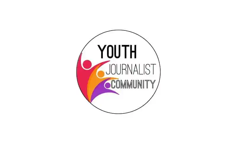 YOUTH JOURNALIST COMMUNITY logo with colorful abstract figures. Channel i News - চ্যানেল আই নিউজ