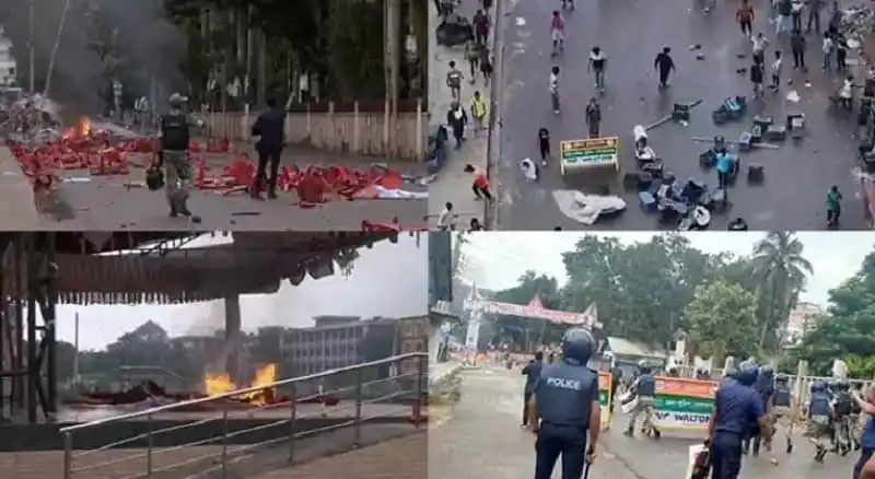 গোপালগঞ্জে সংঘর্ষের ঘটনায় আহত ও ক্ষতিগ্রস্তরা, পুলিশ ও জনতা উপস্থিত. Channel i News - চ্যানেল আই নিউজ