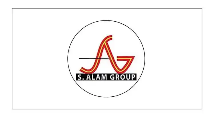 S. Alam Group logo displayed on a white background. Channel i News - চ্যানেল আই নিউজ