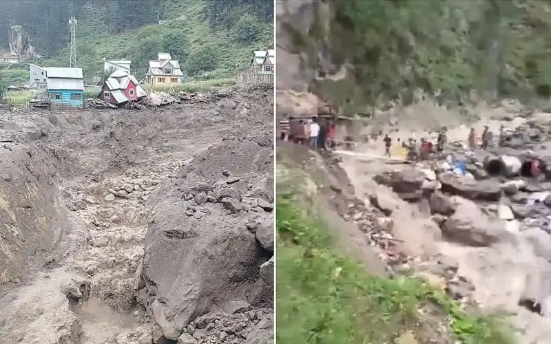 ভারতের জম্মুতে প্রবল বৃষ্টিপাতে ধসের কারণে ক্ষতিগ্রস্ত এলাকা. Channel i News - চ্যানেল আই নিউজ