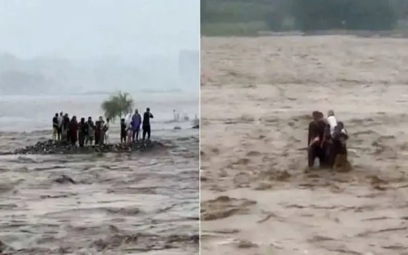 পাকিস্তানে বন্যার পানিতে লোকজন ও যানবাহন ক্ষতিগ্রস্ত. Channel i News - চ্যানেল আই নিউজ