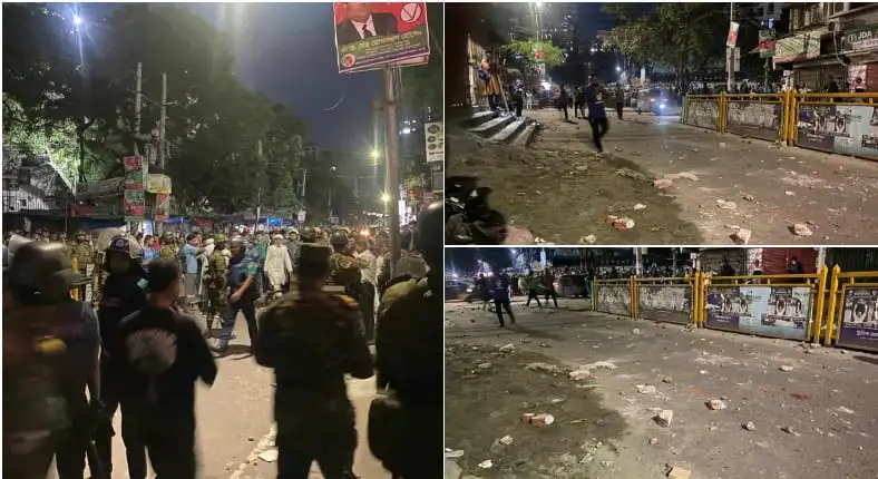 বাংলাদেশের রাজধানীতে সংঘর্ষের ছবি, জনসমাগম ও ভাঙচুরের চিহ্ন. Channel i News - চ্যানেল আই নিউজ