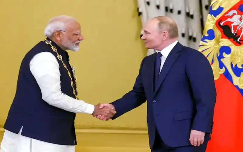 ভারতীয় প্রধানমন্ত্রী মোদি ও রাশিয়ার প্রেসিডেন্ট পুতিনের সাক্ষাৎ. Channel i News - চ্যানেল আই নিউজ