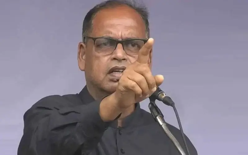 শামসুজ্জামান দুদু বক্তৃতা দিচ্ছেন, নির্বাচন নিয়ে মন্তব্য করছেন।. Channel i News - চ্যানেল আই নিউজ