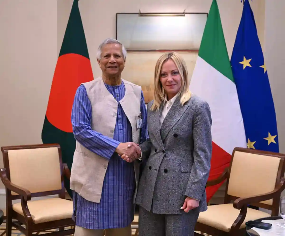 বাংলাদেশের প্রধান উপদেষ্টা ও ইটালির প্রধানমন্ত্রী জর্জিয়া মেলোনির সাক্ষাৎ. Channel i News - চ্যানেল আই নিউজ