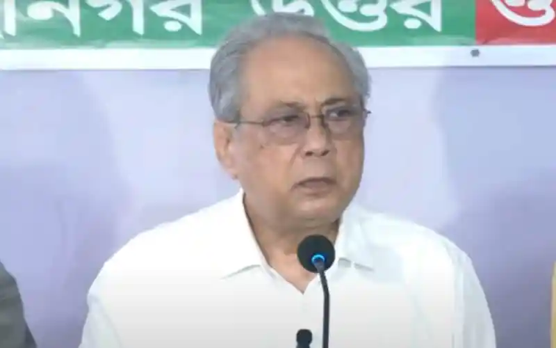 আনিসুল ইসলাম মাহমুদ speaking at a press conference in Bangladesh. Channel i News - চ্যানেল আই নিউজ