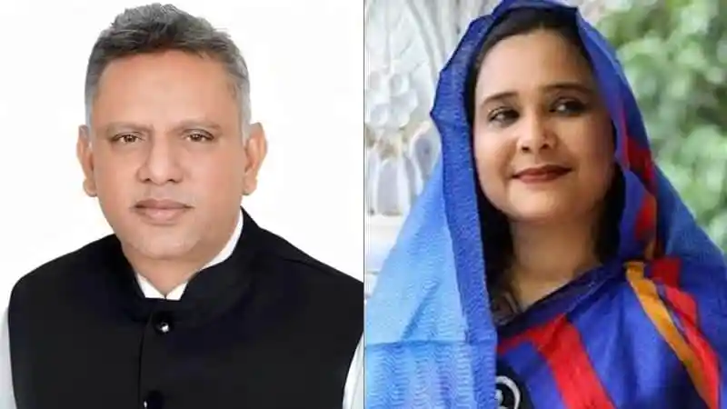 দুটি ব্যক্তির পোর্ট্রেট, পুরুষ ও নারী, বাংলাদেশি পোশাক পরিহিত. Channel i News - চ্যানেল আই নিউজ