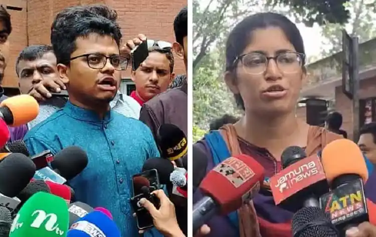 উমামা ফাতেমা-ফরহাদ সংবাদ সম্মেলনে বক্তব্য দিচ্ছেন. Channel i News - চ্যানেল আই নিউজ
