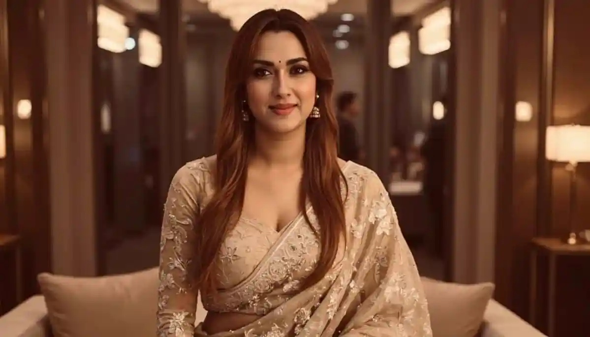 ববি এক অনুষ্ঠানে সুন্দর সোনালী শাড়ি পরেছেন. Channel i News - চ্যানেল আই নিউজ