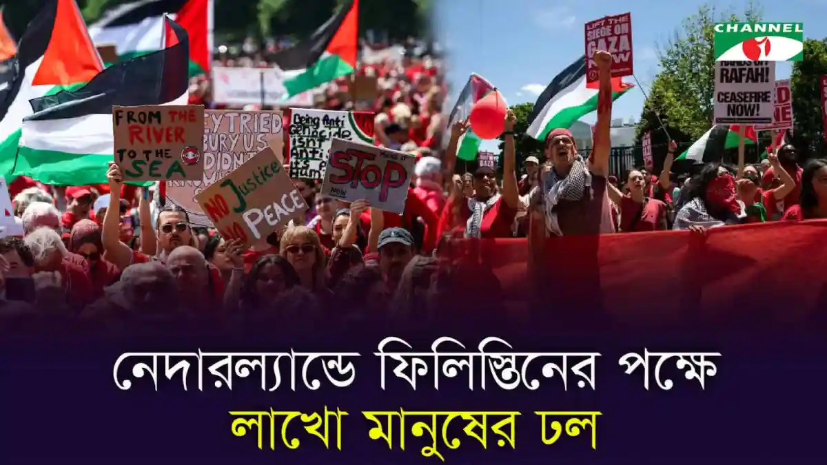 নেদারল্যান্ডে ইসরায়েলের বিরুদ্ধে লাখো মানুষের বিক্ষোভ, প্ল্যাকার্ড ও পতাকা হাতে. Channel i News - চ্যানেল আই নিউজ