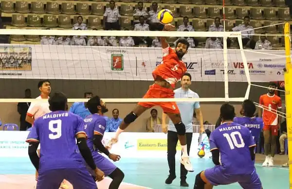 বাংলাদেশের কাবা কাপ ভলিবল দলের খেলোয়াড়রা আন্তর্জাতিক আসরে প্রতিদ্বন্দ্বিতা করছে।. Channel i News - চ্যানেল আই নিউজ