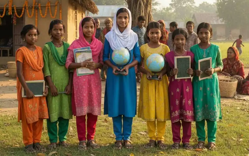বাংলাদেশের কন্যাশিশুদের শিক্ষার গুরুত্ব তুলে ধরা হচ্ছে।. Channel i News - চ্যানেল আই নিউজ