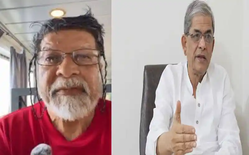 শহিদুল আলমের ছবি, গায়ে লাল শার্ট, চশমা পরা, হালকা ধূসর চুল ও দাড়ি. Channel i News - চ্যানেল আই নিউজ