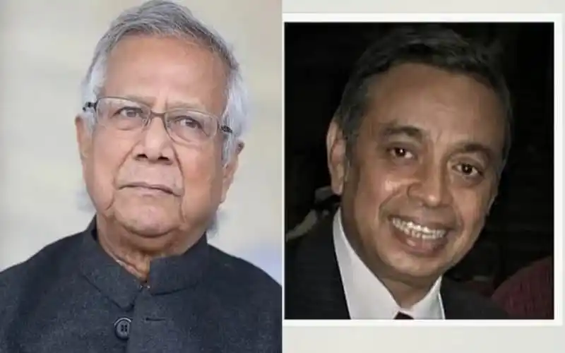দুই পুরুষের পোর্ট্রেট, একজন বৃদ্ধ ও একজন যুবক, পেশাদার পরিবেশে. Channel i News - চ্যানেল আই নিউজ