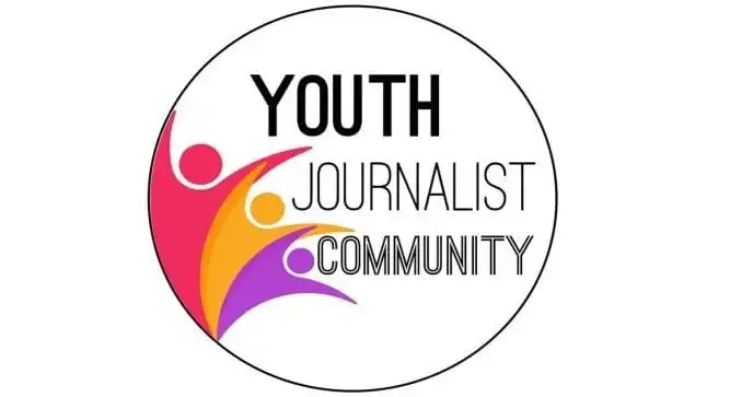 Youth journalist community logo with colorful abstract figures. Channel i News - চ্যানেল আই নিউজ