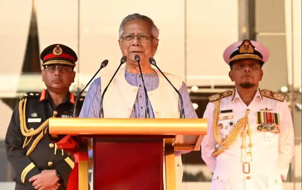 প্রধান উপদেষ্টার নির্বাচনী ভাষণে সশস্ত্র বাহিনীকে দায়িত্বশীল থাকার আহ্বান. Channel i News - চ্যানেল আই নিউজ