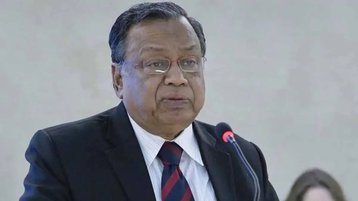 সাবেক পররাষ্ট্রমন্ত্রী আবুল হাসান মাহমুদ আলী বক্তৃতা দিচ্ছেন. Channel i News - চ্যানেল আই নিউজ