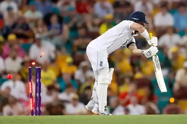 England batsman playing a shot during a cricket match at Gaba Test. Channel i News - চ্যানেল আই নিউজ