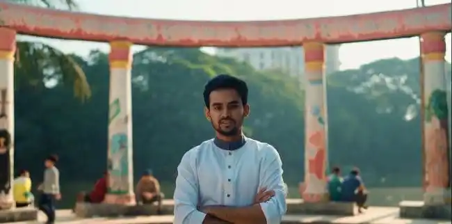 আসিফ মাহমুদ ঢাকার একটি পার্কে দাঁড়িয়ে আছেন. Channel i News - চ্যানেল আই নিউজ